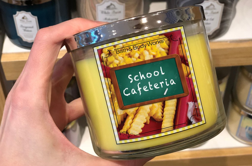 school cafeteria candle
