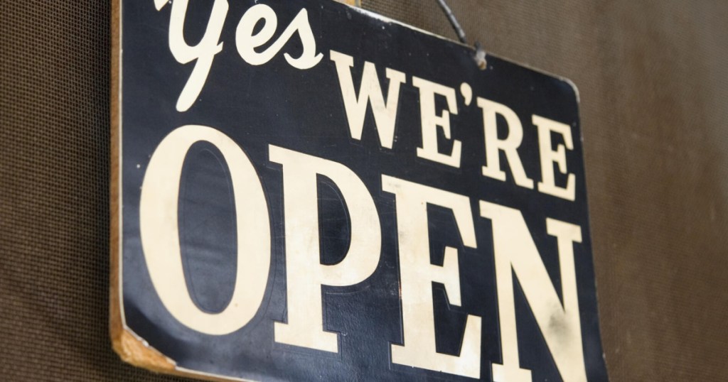 small business saturday open sign