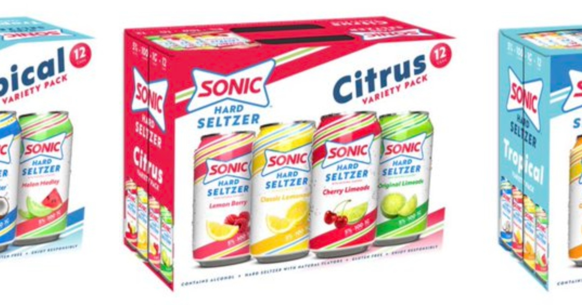 cases of Sonic Hard Seltzer