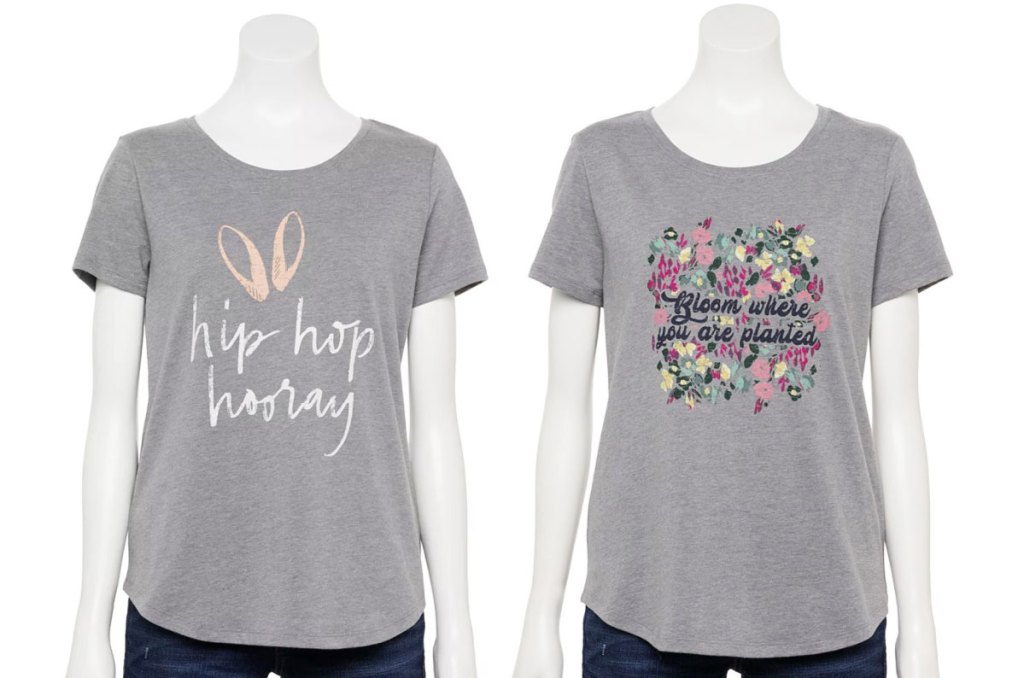 two sonoma easter graphic tees