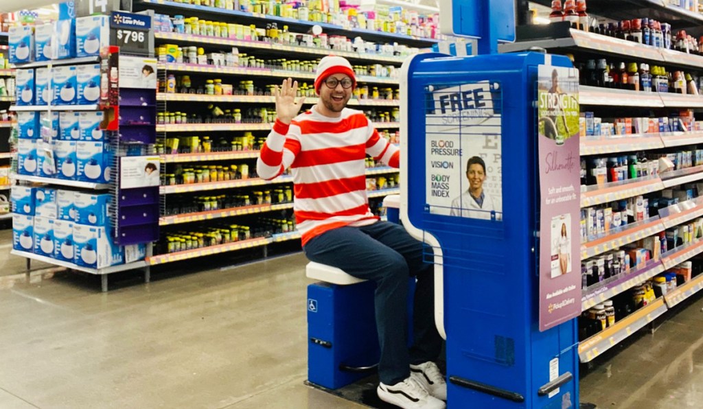 man at Walmart for April fools pranks