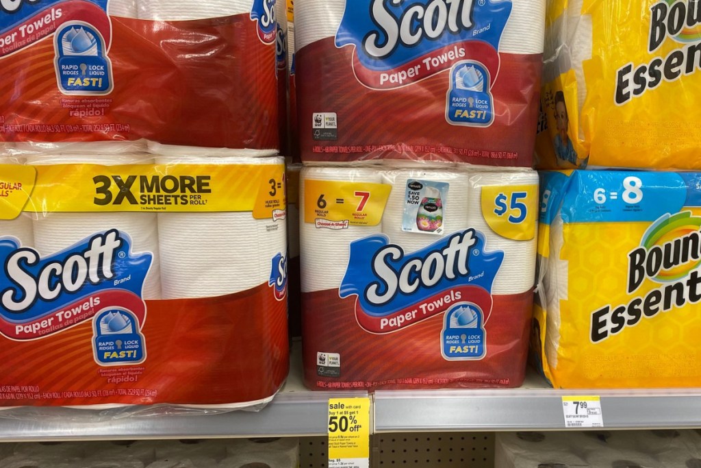 walgreens scott paper towels on shelf