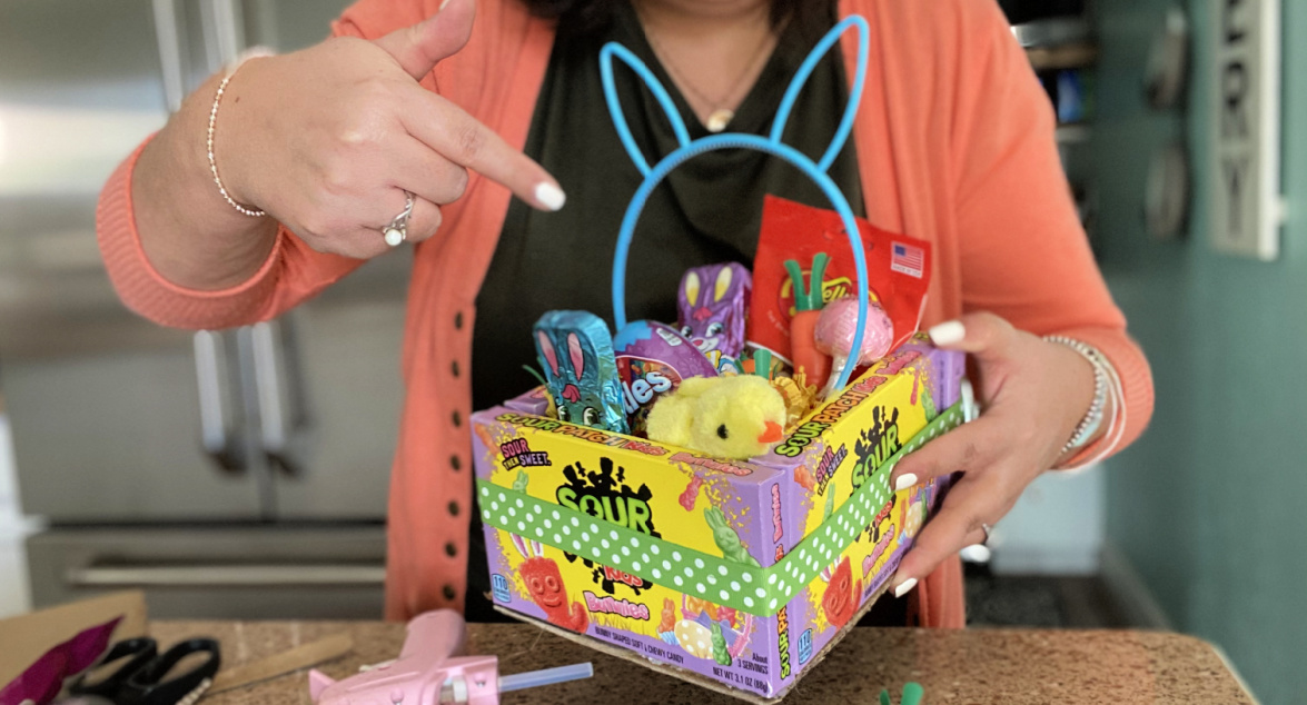 Create DIY Edible Easter Baskets Using Dollar Tree Supplies!