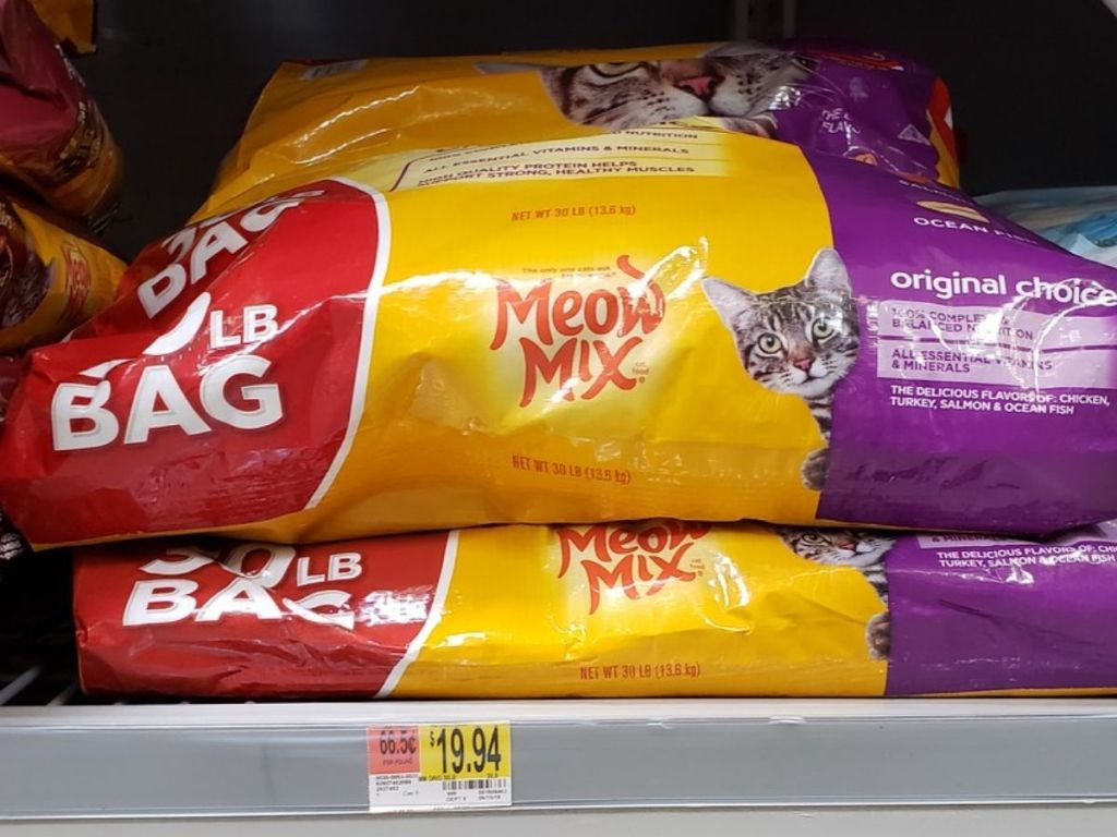 Meow Mix is Recalling Dry Cat Food Sold at Walmart Due to Salmonella