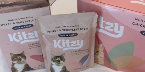 Kitzy Wet Cat Food Pouches 24-Count $11.67 Shipped on Amazon | Just 49¢ Each