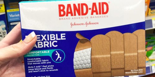 Band-Aid Flexible Fabric Bandages 100-Count Box Only $6 Shipped on Amazon