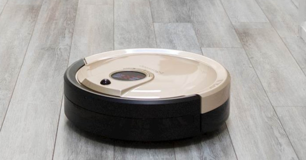 Bobsweep Robot Vacuum on a hardwood floor