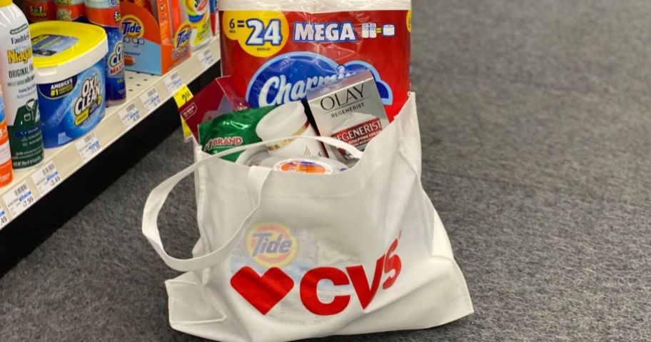 CVS bag with products