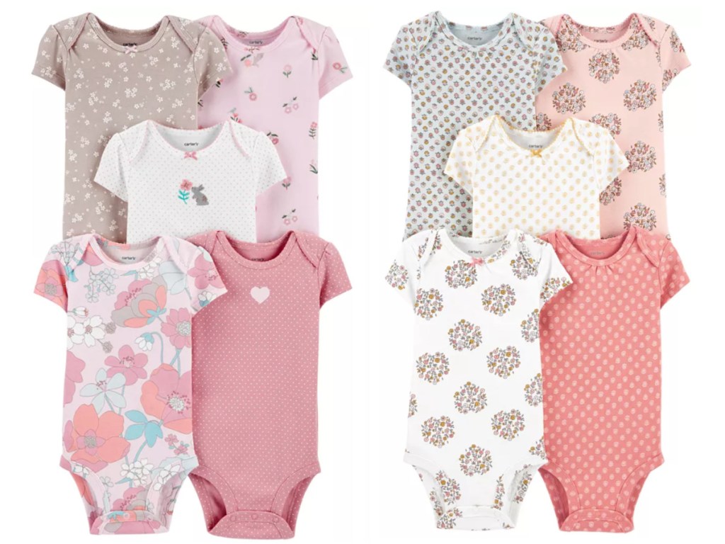 baby girl floral carter's body suits