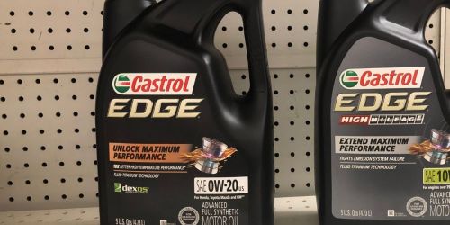 Castrol Edge Full Synthetic Motor Oil Only $14.47 After Rebate at Walmart (Regularly $25)