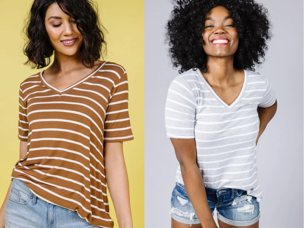 striped cents of style t-shirts