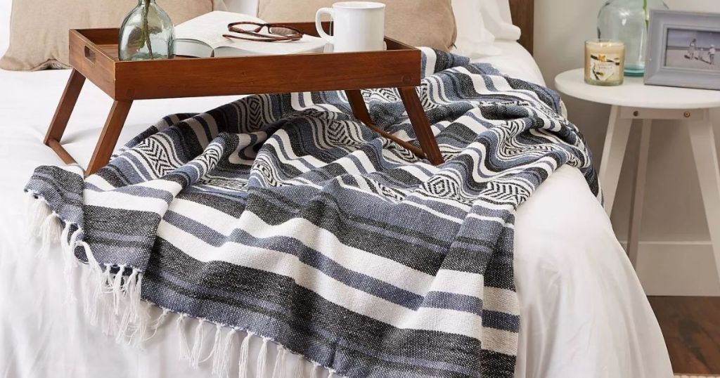 Farmhouse Striped Throw Blanket from $9 on Target.com + Up to 40% Off