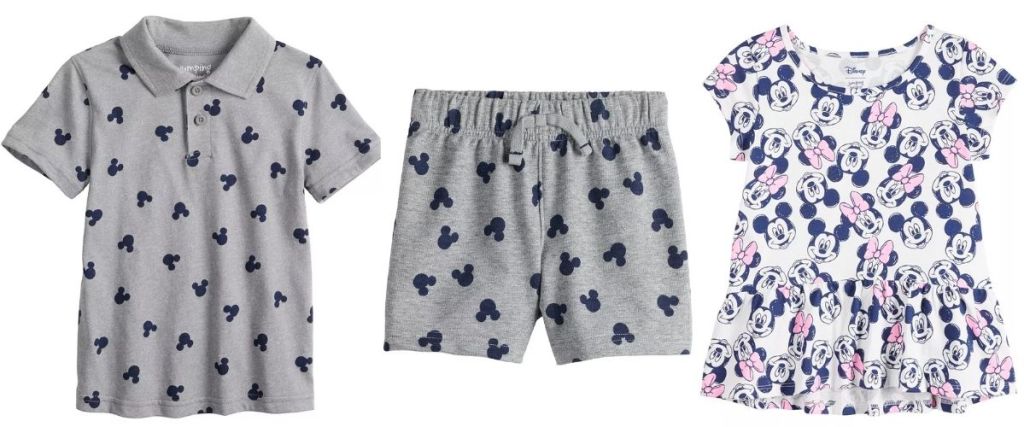 Disney Jumping Beans Minnie & Mickey Tops and Shorts