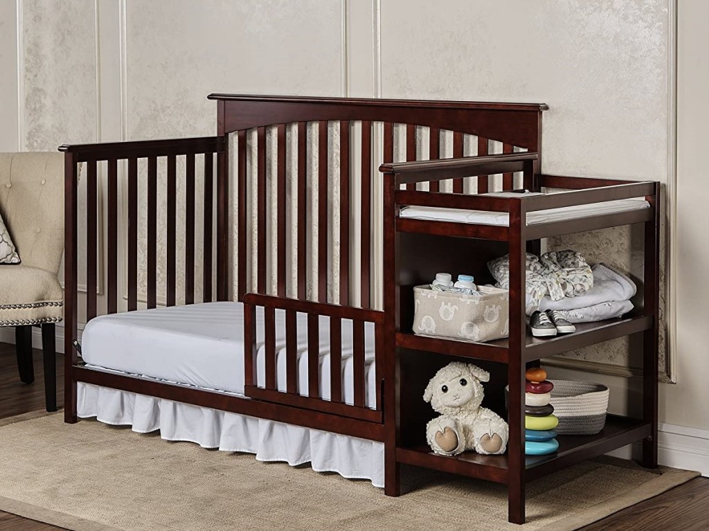 crib with changing table