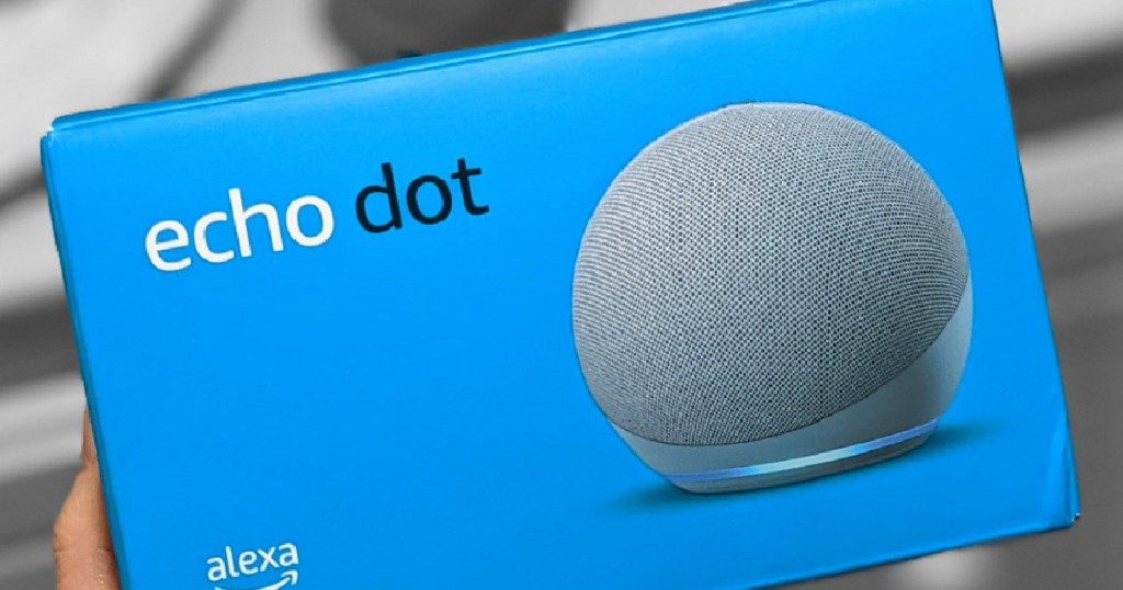 grey speaker in blue box