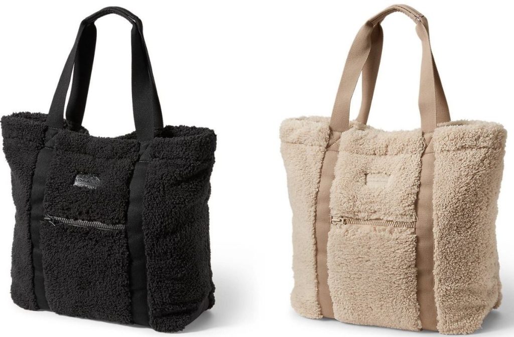 two eddie bauer sherpa tote bags