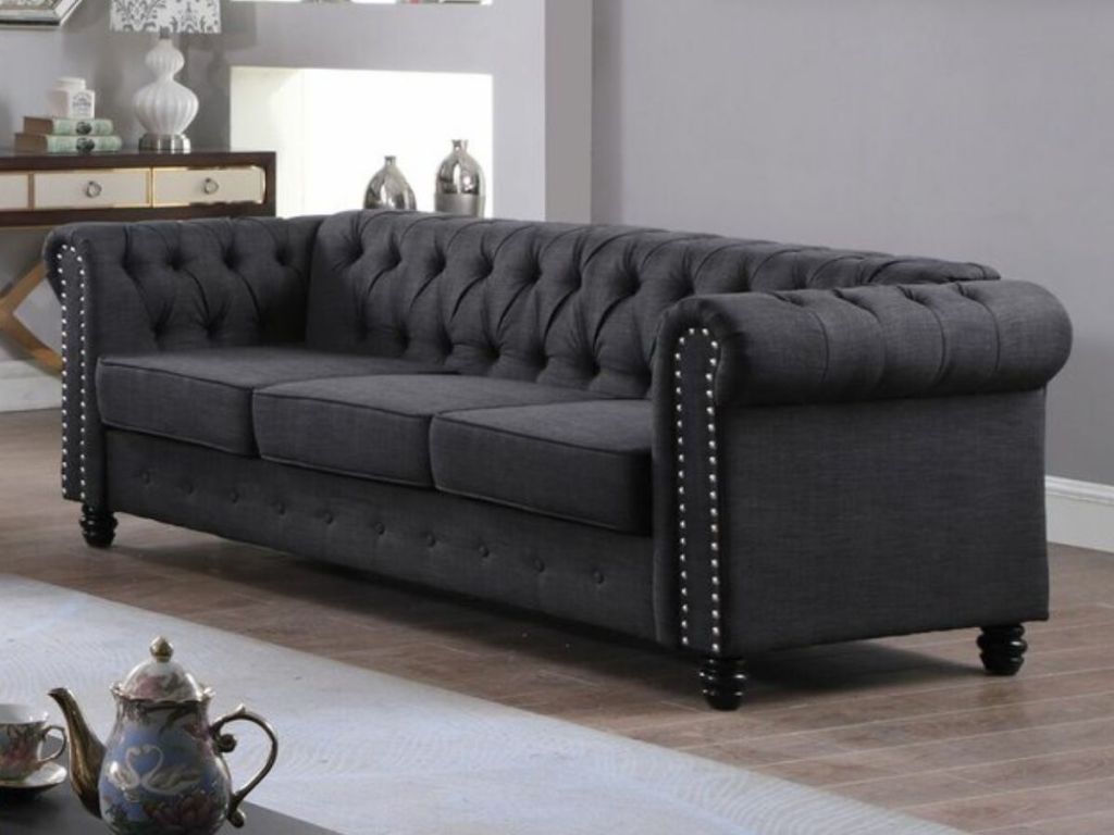 wayfair couch in a living room