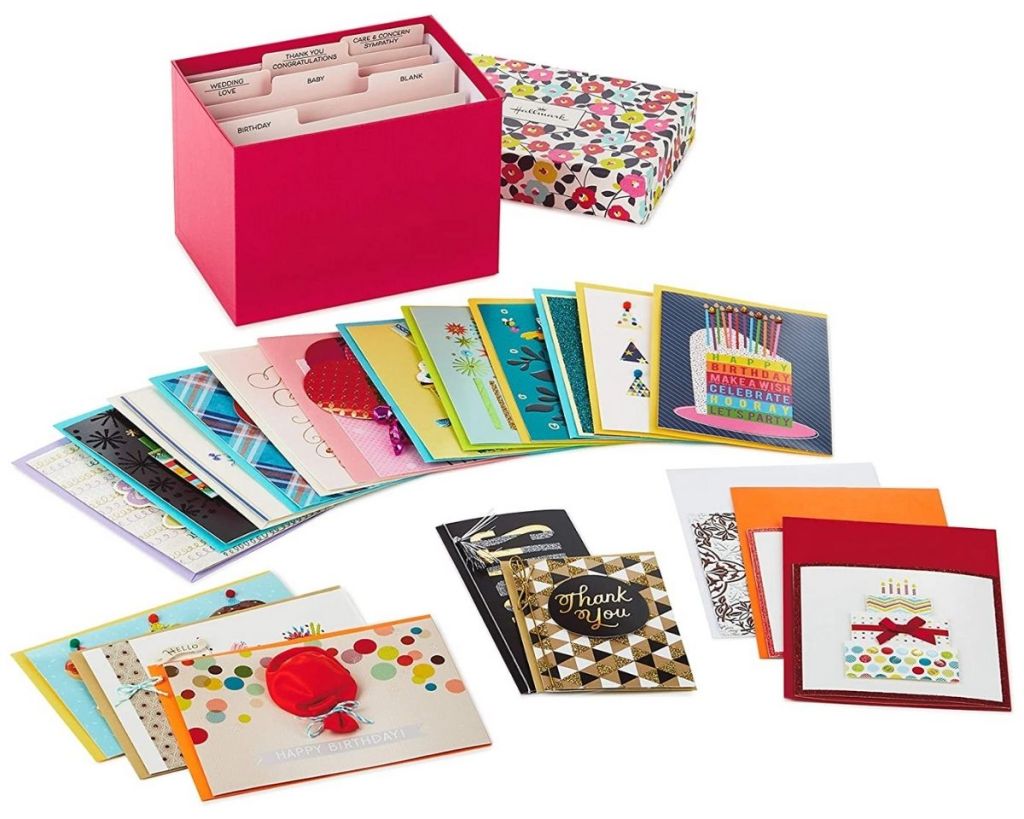 Hallmark Greeting Cards Set w storage box