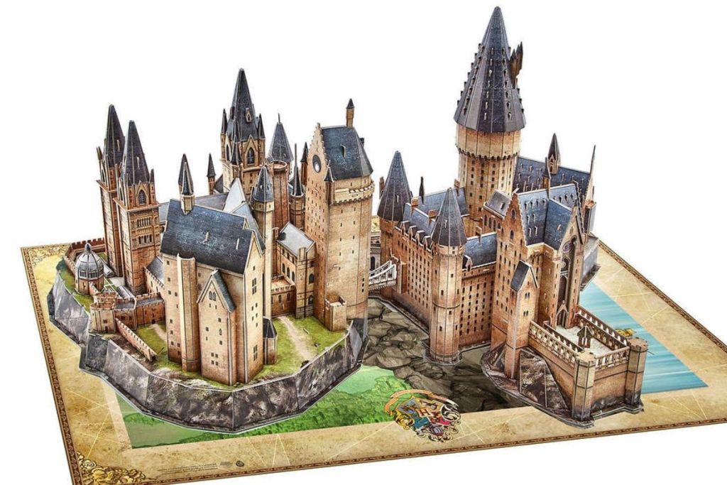 completed Harry Potter Hogwarts Castle 3D Puzzle