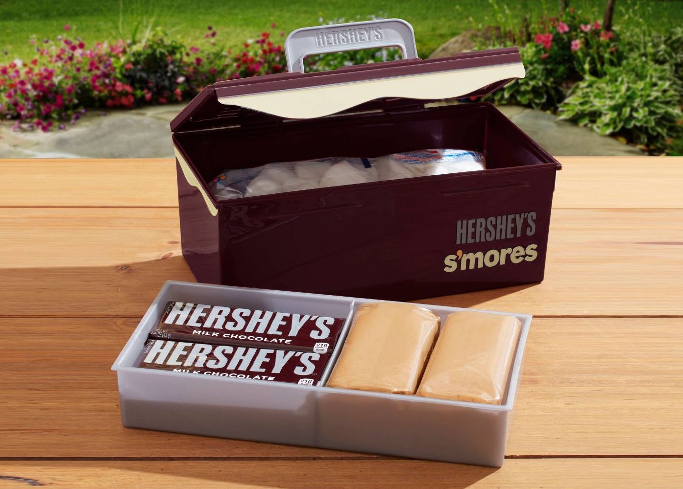 Hershey's Caddy with s'mores supplies