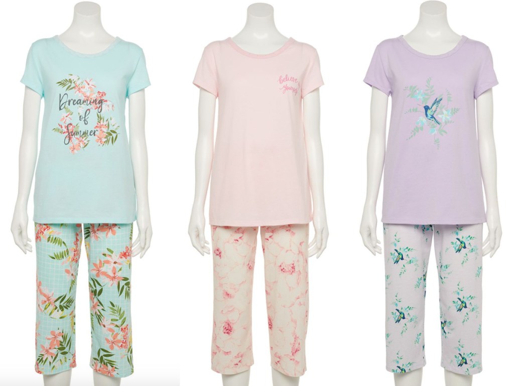 3 sets of women's pajamas