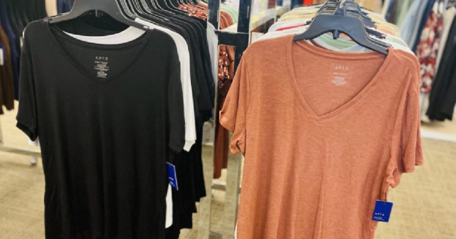 apt. 9 women's v-neck tees