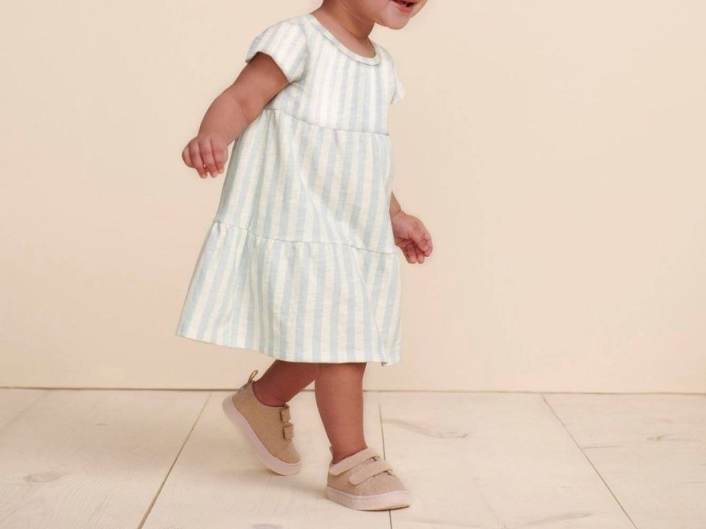 striped baby dress