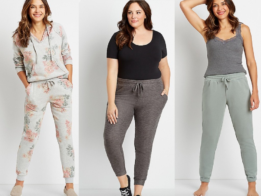 three ladies wearing maurices joggers 