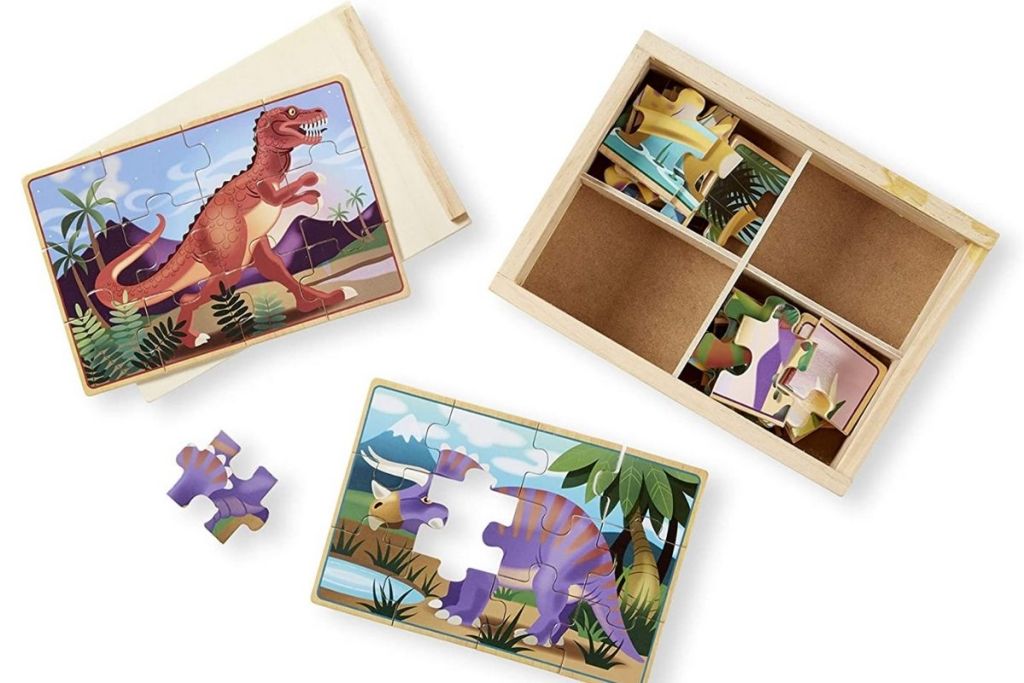 Melissa & Doug Dinosaur Puzzles in a Box