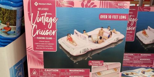 Float the Lake in Style w/ This Vintage Cruiser Floating Island from Sam’s Club