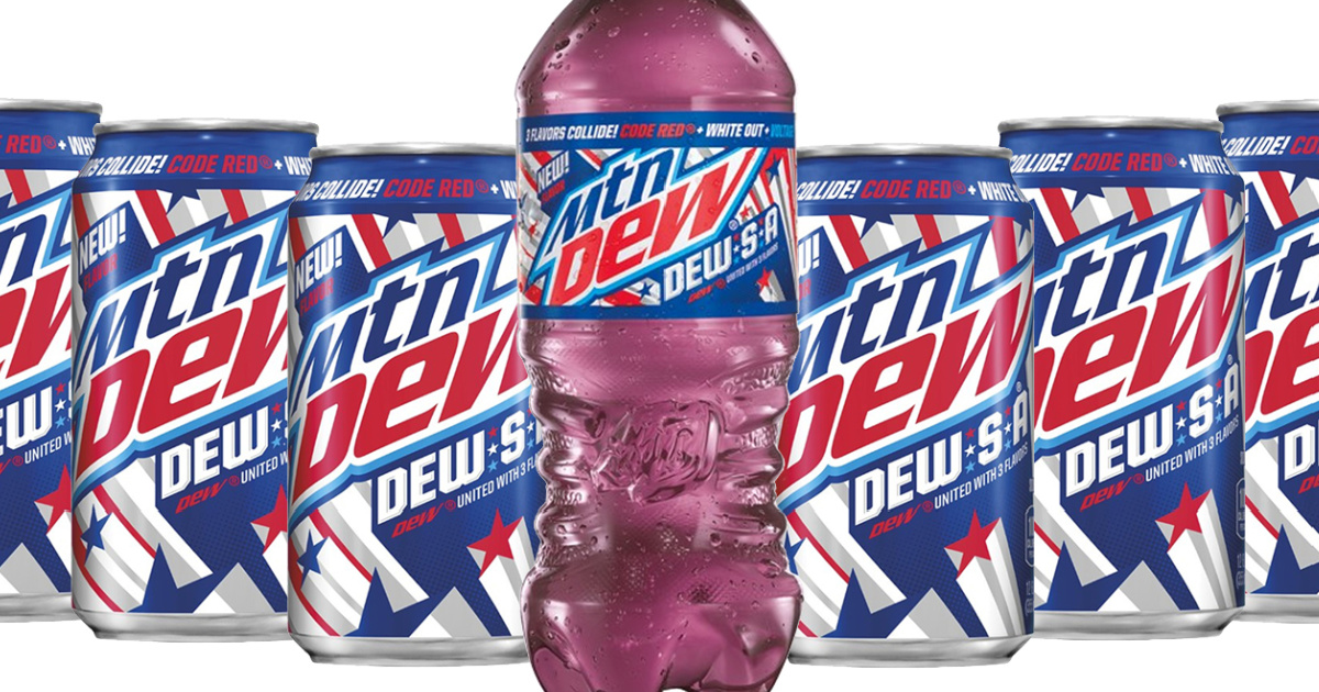 Mountain Dew S Patriotic Red White Blue Dew S A Soda Back For 21 Hip2save