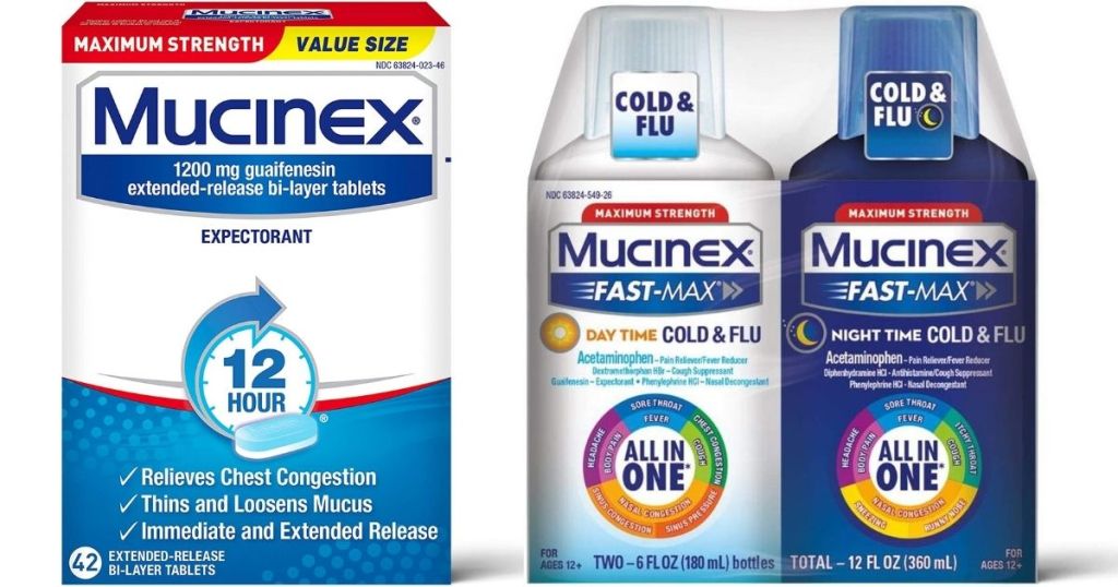 two packages of Mucinex