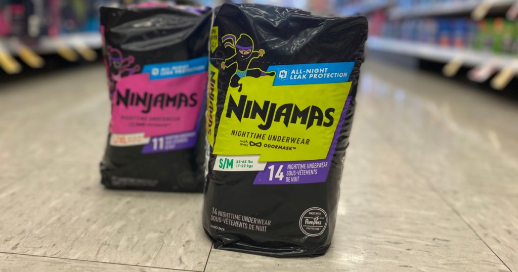 $3.33 Ninjamas Nighttime Underwear Jumbo Packs at Walgreens! {Ibotta  Rebate}