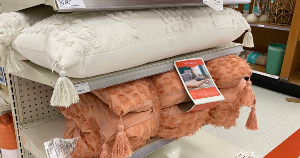 opalhouse pillows on target store shelf