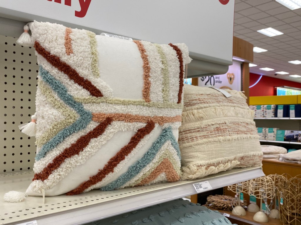 2 opalhouse throw pillows on target store shelf