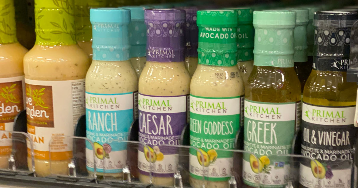 bottled sauces on shelf 