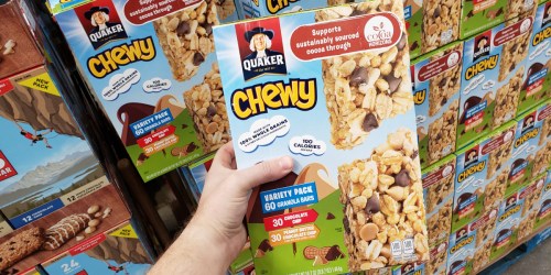 Quaker Chewy Granola Bars Variety Pack 60-Count Only $5.49 at Costco