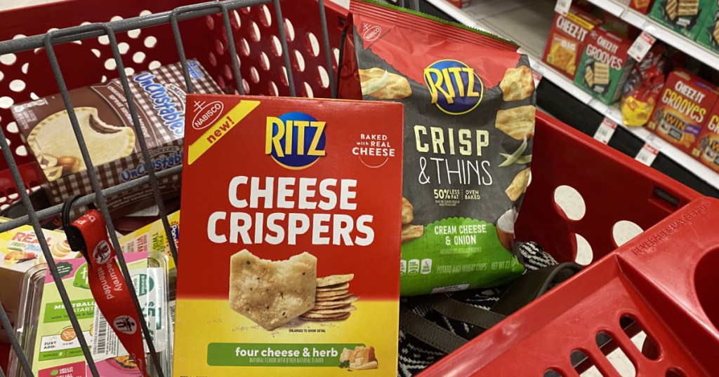 Ritz Cheese Cripsers and Crisp Thins in Target cart