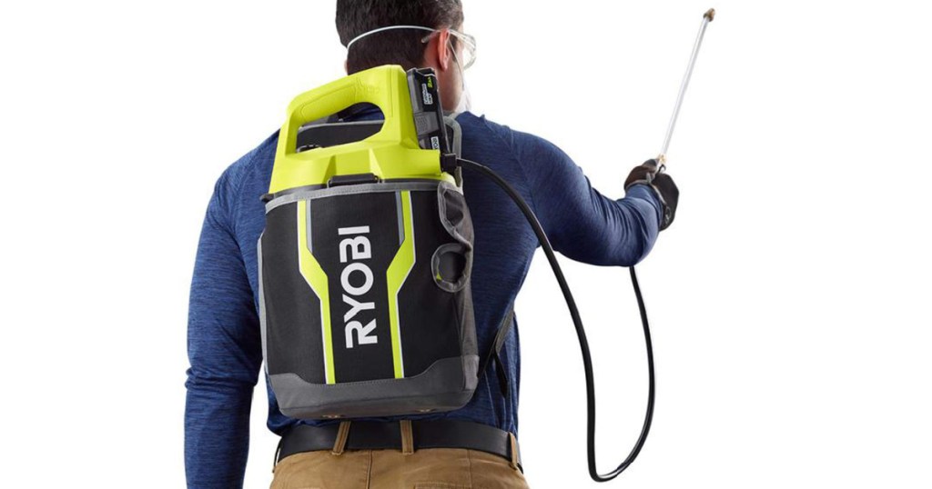 Ryobi ONE+ 18-Volt 2-Gallon Chemical Sprayer and Holster with Extra Tank, 2.0 Ah Battery, and Charger
