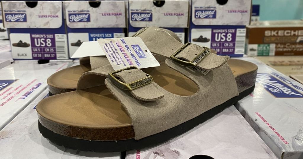 Skechers 2 Strap Sandals in brown in-store