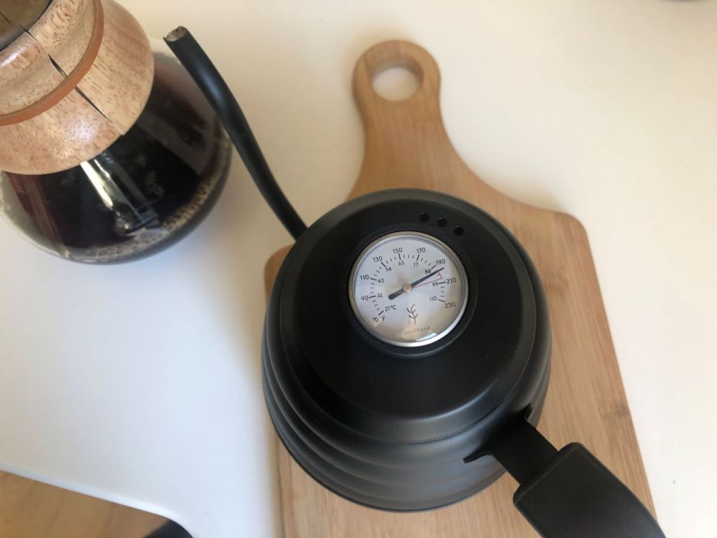 thermometer on top of a kettle