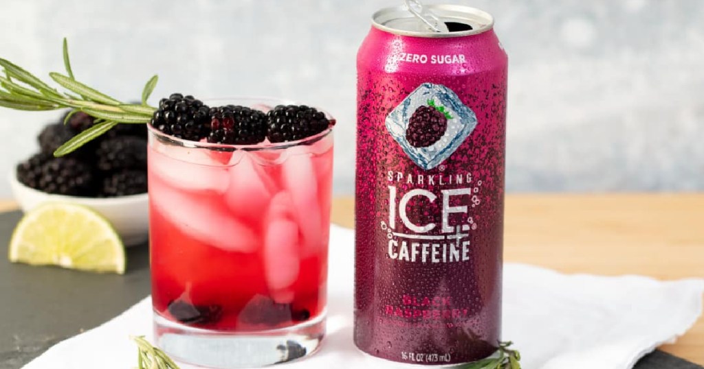 Sparkling Ice +Caffeine Black Raspberry Sparkling Water 12-Pack