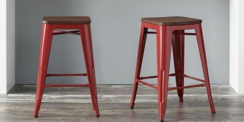 2 Metal Stools w/ Wood Seats Only $53.55 Shipped on HomeDepot.com (Regularly $119)