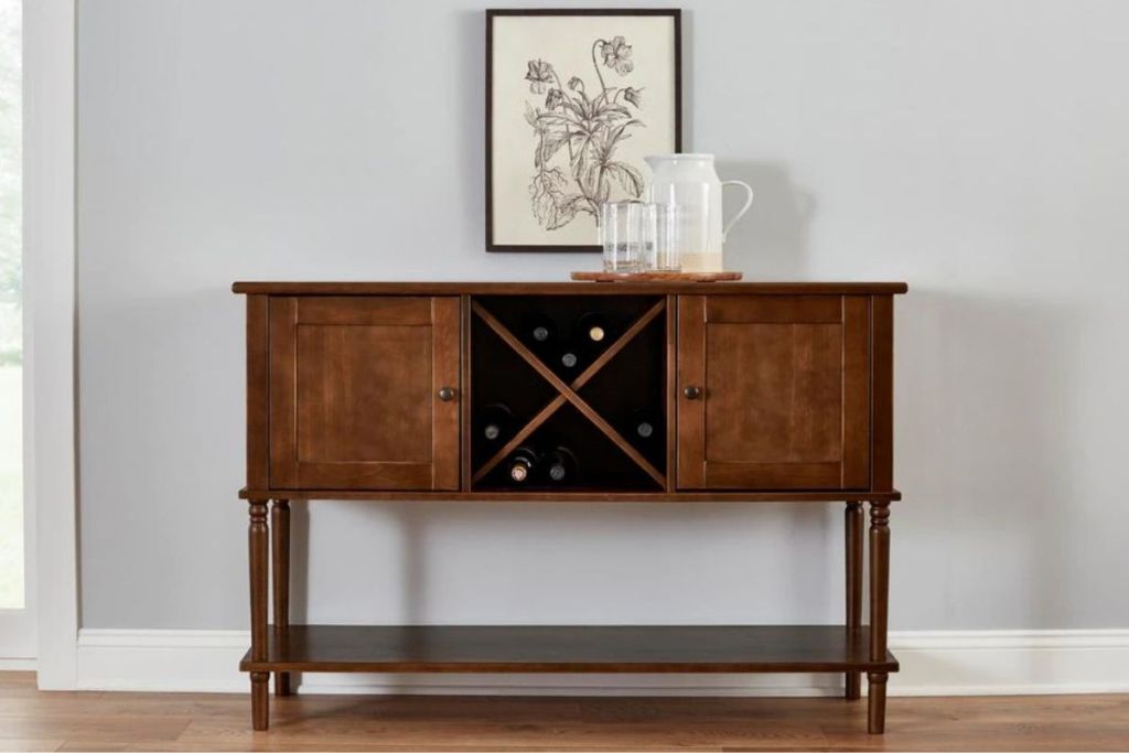 StyleWell Wood Buffet Table with Storage
