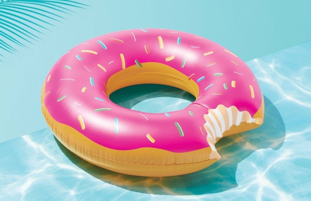 Sun Squad Strawberry Donut Pool Float