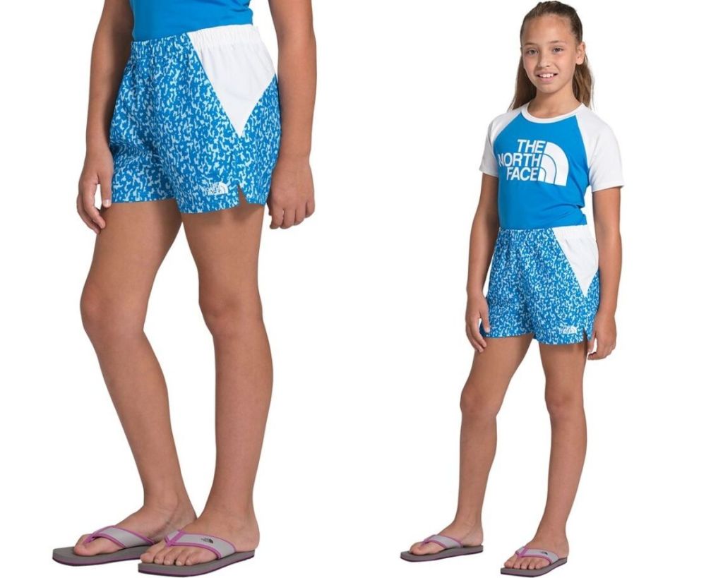 girl wearing The North Face Girls Water Shorts