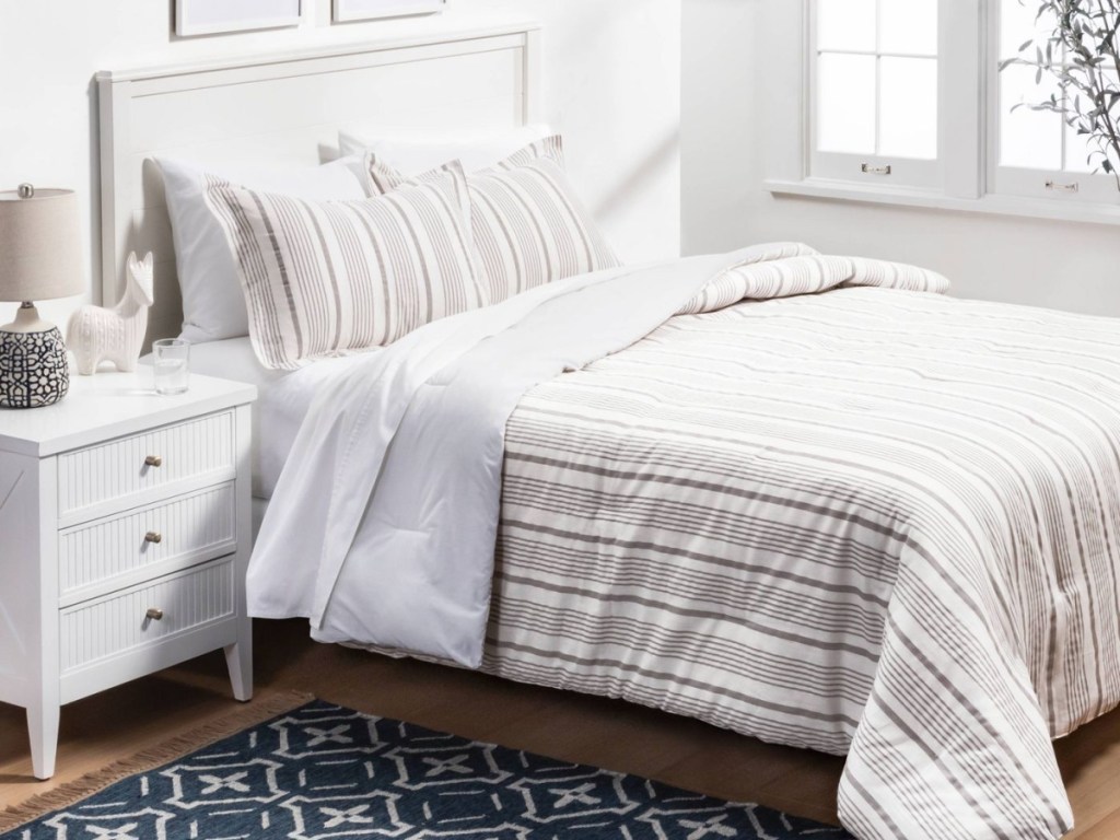 Threshold Classic Stripe Comforter & Sham Set