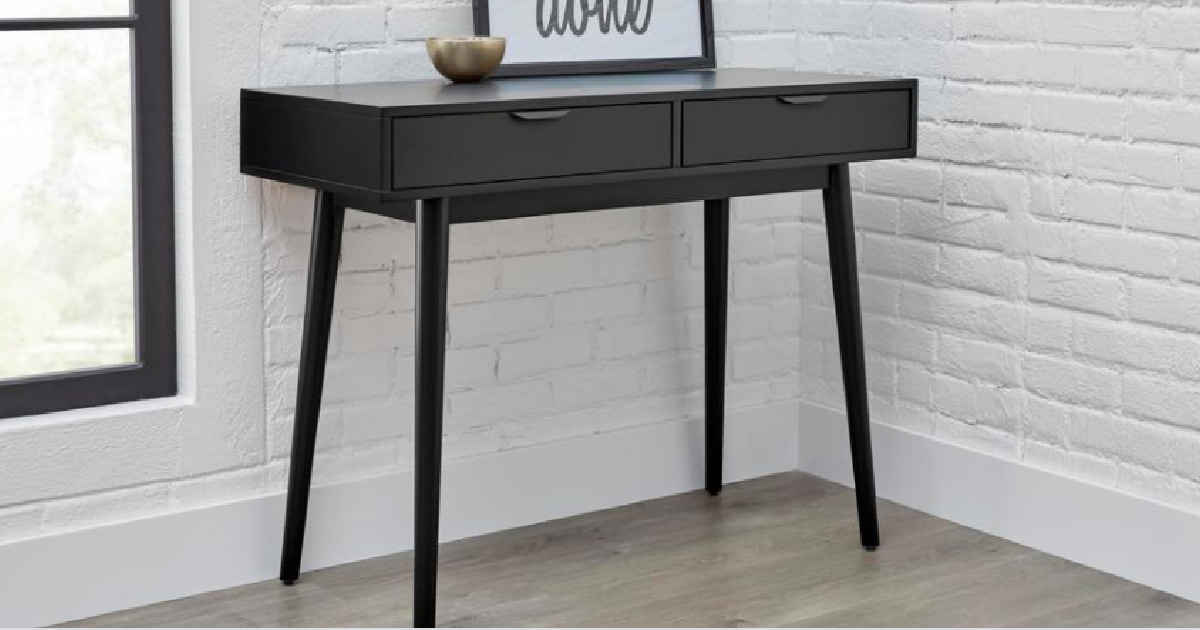 amerlin shadow gray wood vanity desk