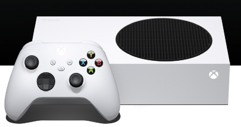 XBOX with a black and white background