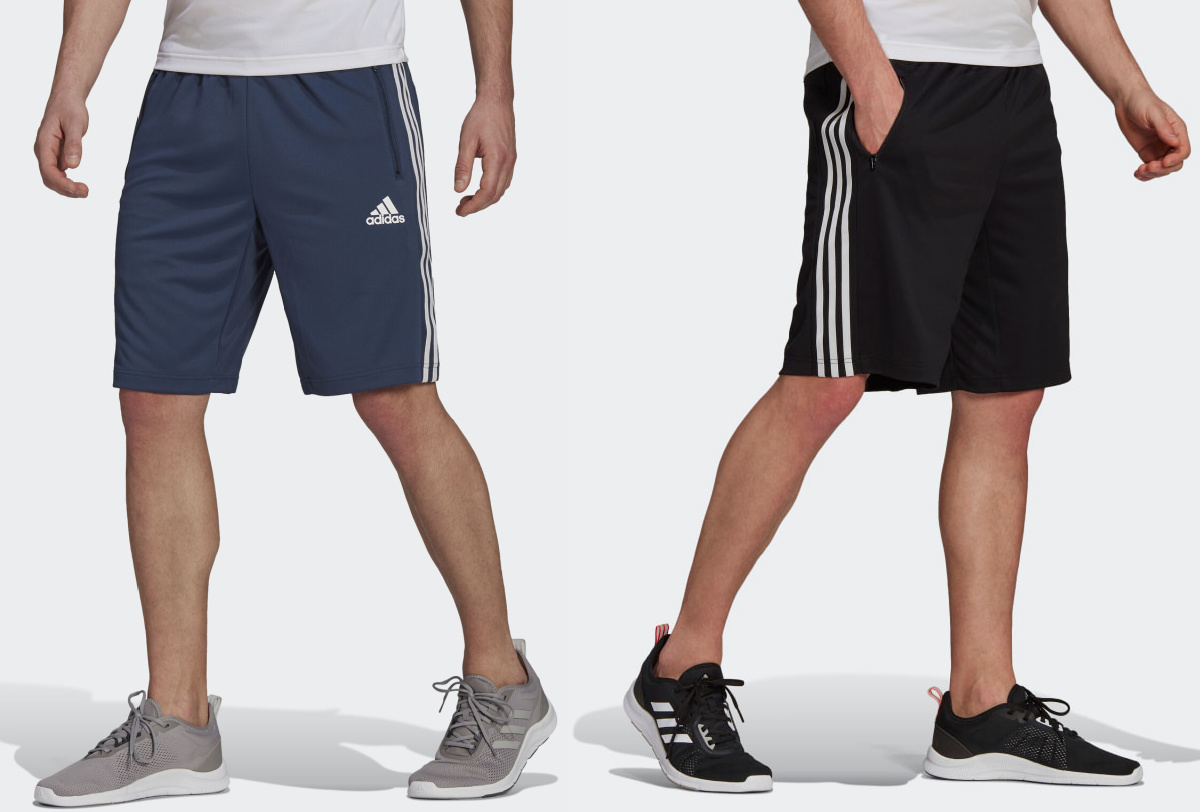 adidas mens shorts with zip pockets